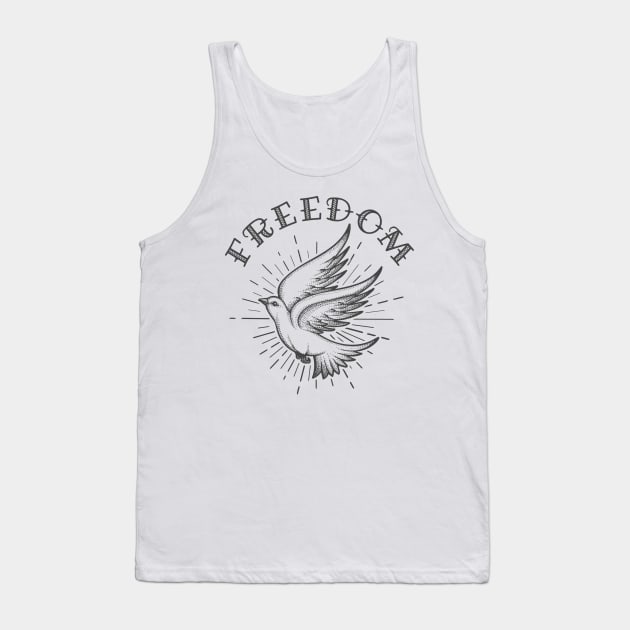 Flying Dove in the Sky Tank Top by devaleta